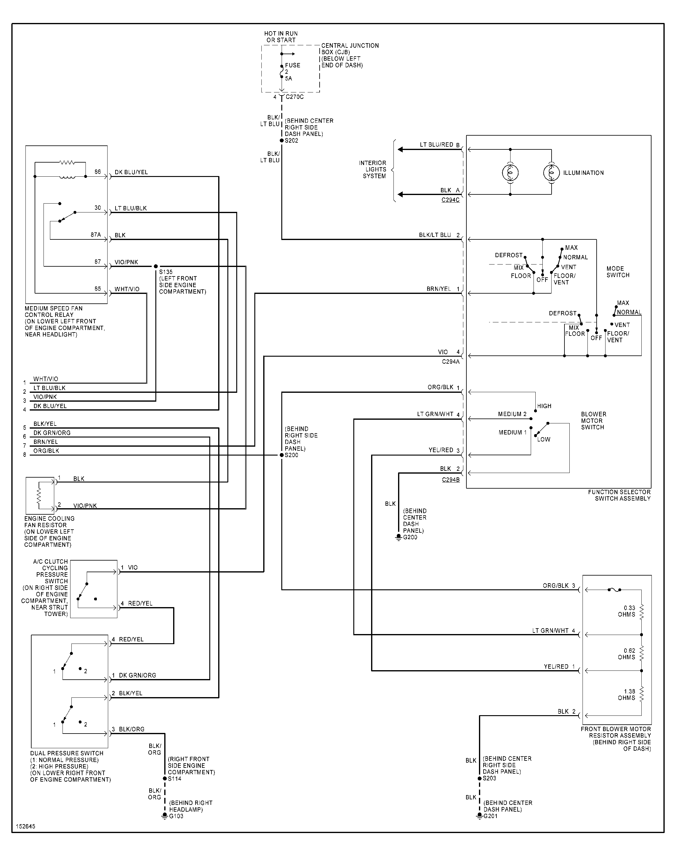  Дијаграм за поврзување со наизменична струја Ford Escape