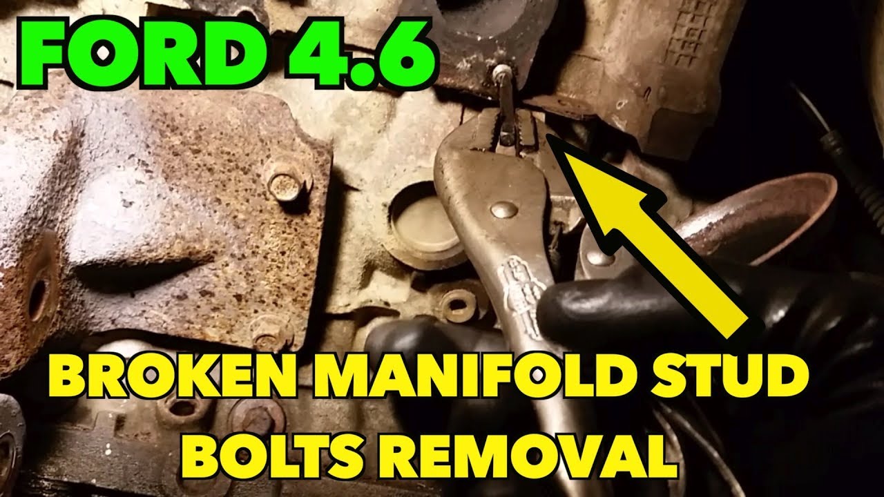  Lepaskan kancing knalpot yang rusak pada mesin Ford 4.6, 5.4 &amp; 6.8